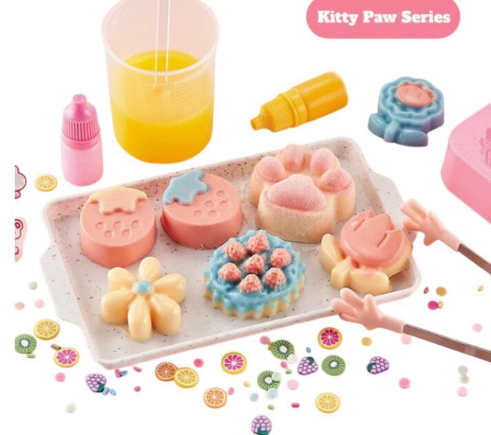 Antistresinių žaislų gaminimo rinkinys, pasidaryk pats katės letenėlę Happy people Squishy