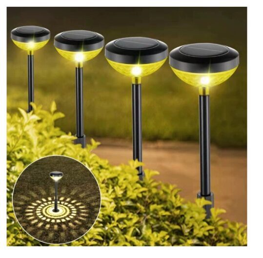  LED lauko šviestuvai su saulės baterijomis 4 vnt.