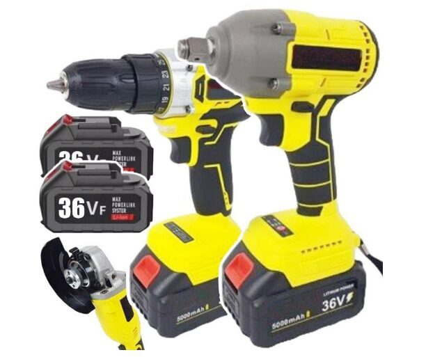 Akumuliatorinių įrankių komplektas 3in1, 1600 W, 320 Nm, 1/2"
