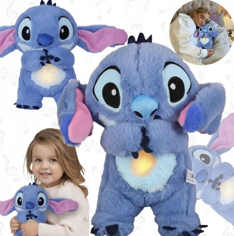 Grojantis, šviečiantis ir kvėpuojantis migdukas Stitch