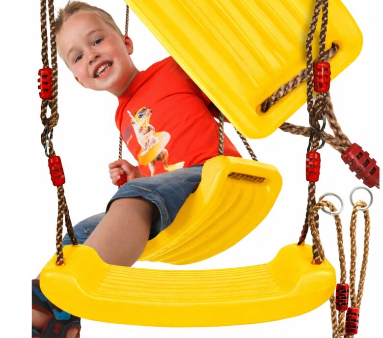 Vaikiškos lauko supynės, geltonos