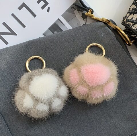  Raktų pakabukas, katino letenėlė, Cat Paw, 2 vnt.