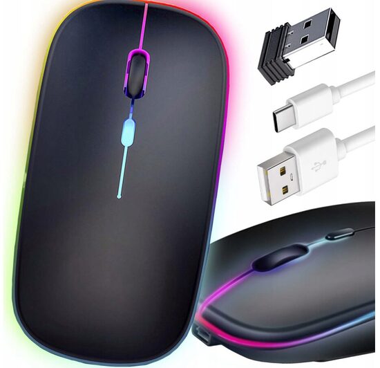  Įkraunama belaidė pelė, „Bluetooth“ Belaidė kompiuterio / planšetinio kompiuterio / nešiojamojo kompiuterio pelė