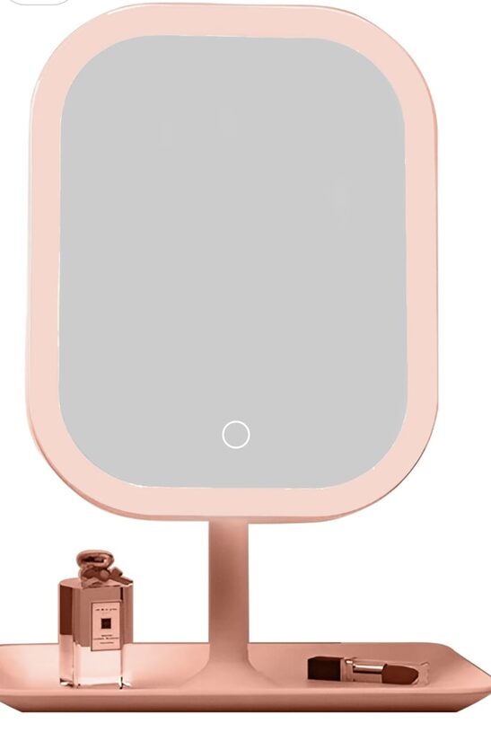 LED veidrodis Suono, rožinis