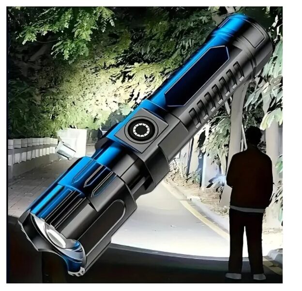 Taktinis LED žibintuvėlis, prožektorius