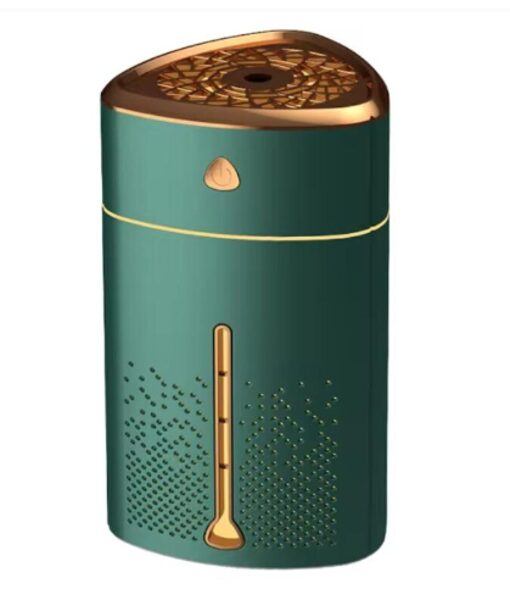Ultragarsinis, daugiafunkcinis oro drėkintuvas 1000ml, smaragdas/auksas