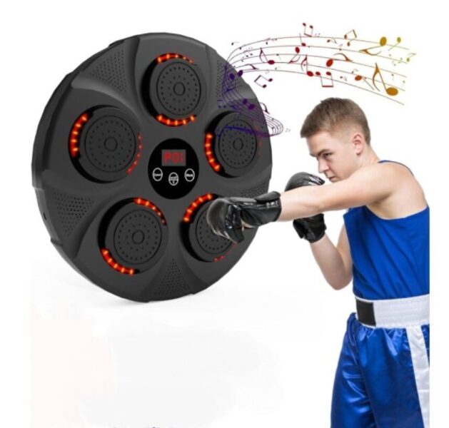 Muzikinis boksas Išmanusis muzikinis bokso aparatas su LED šviesa Bluetooth elektroninis bokso taikinys su bokso pirštinėmis vaikams / suaugusiems