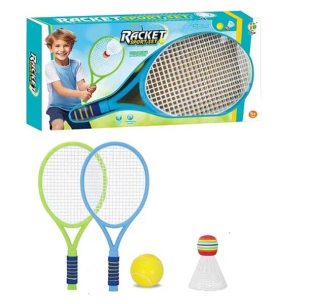 Vaikams Badmintono ir Teniso rakečių komplektas su priedais